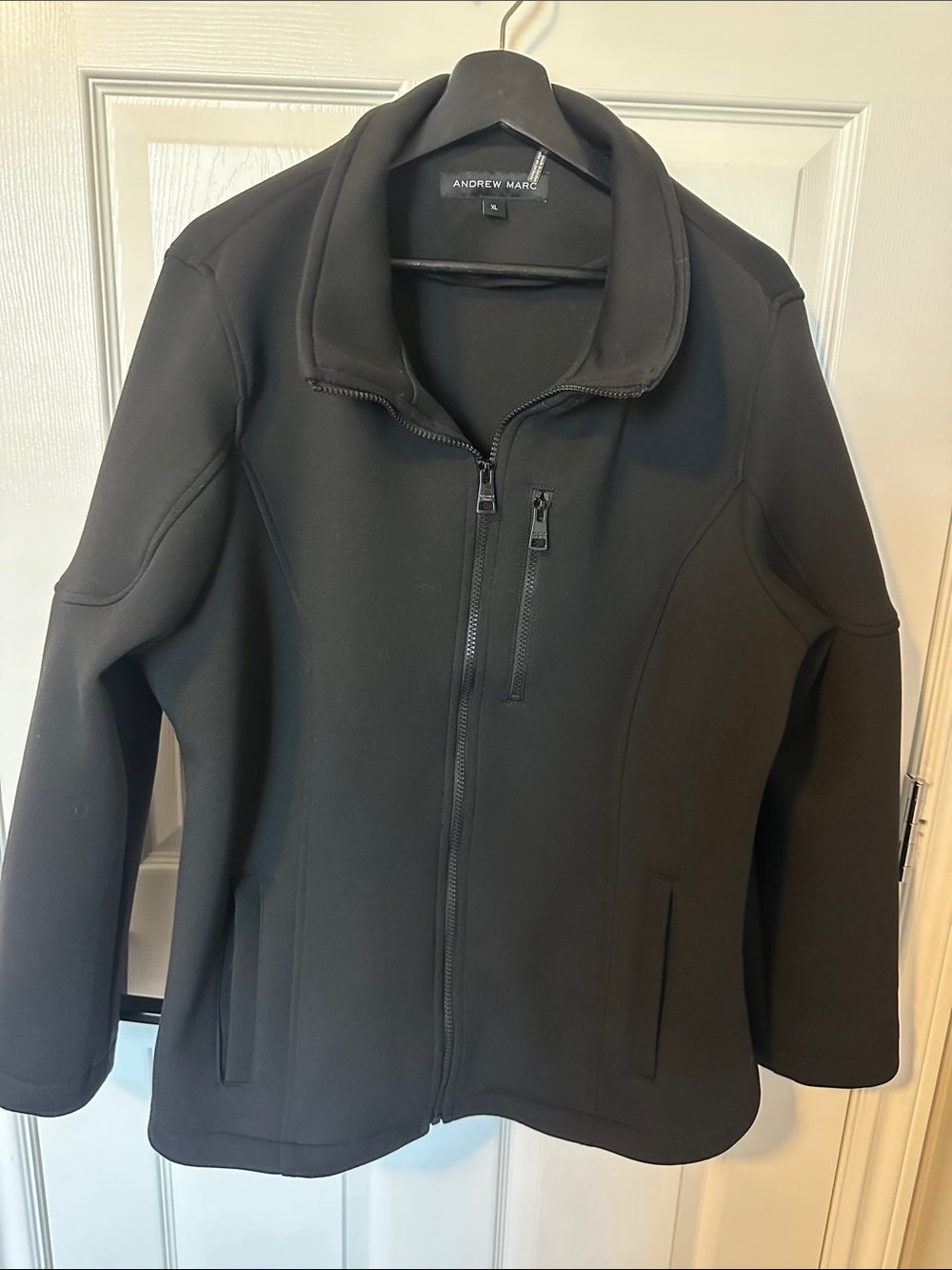 Andrew Marc Women’s Black Zip-Up Utility Jacket